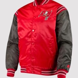 Starter Tampa Bay Buccaneers Red and Black Varsity Jacket