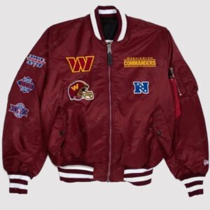 Washington Commanders MA 1 Alpha Industries Varsity Jacket