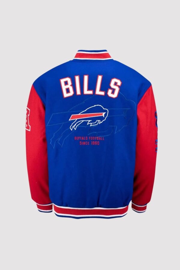 Buffalo Bills Blue and Red Varsity Wool Jacket