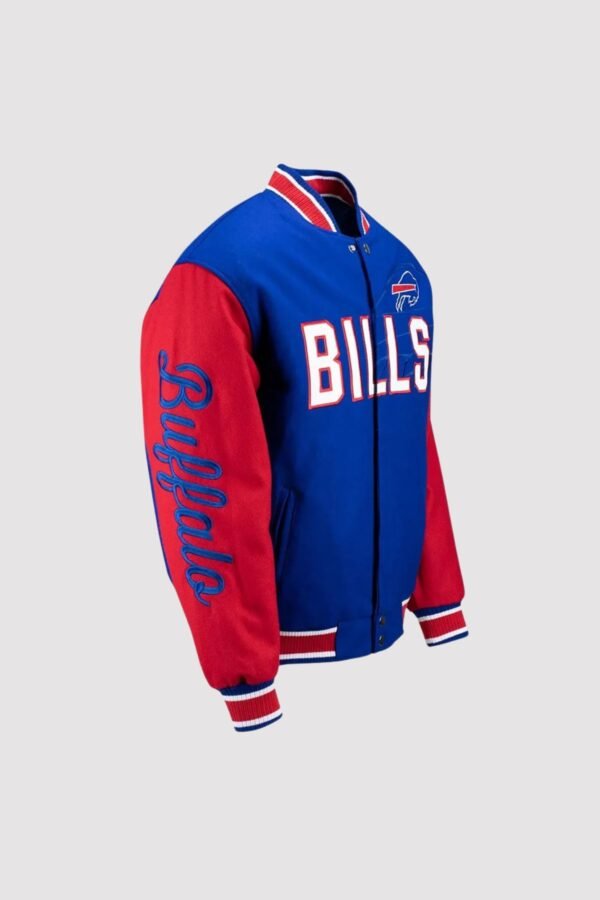 Buffalo Bills Blue and Red Varsity Wool Jacket - Image 3