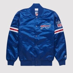 Buffalo Bills Blue Satin Varsity Jacket